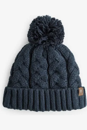 Next Blue Cable Knit Pom Hat (1-16yrs)
