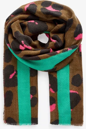 Next Green/ Animal Print Midweight Scarf