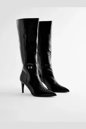 Next Forever Comfort Skinny Heeled Buckle Detail Knee High Boots