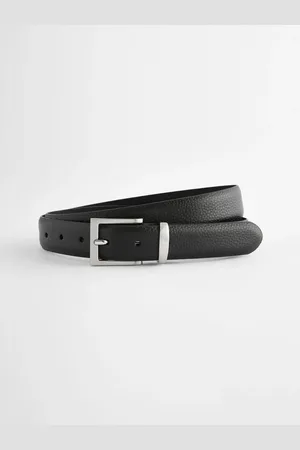 Next Textured Metal Keeper Leather Belt