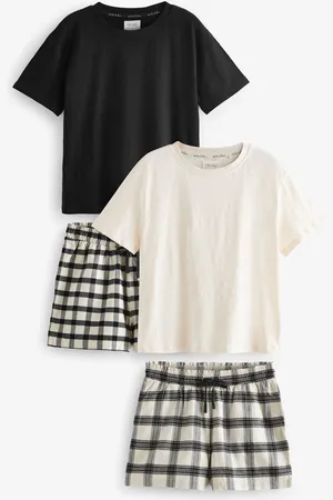 Next /White 100% Cotton Short Set Pyjamas 2 Pack
