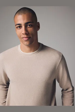 Next Texture Long Sleeve Mock Layer Jumper