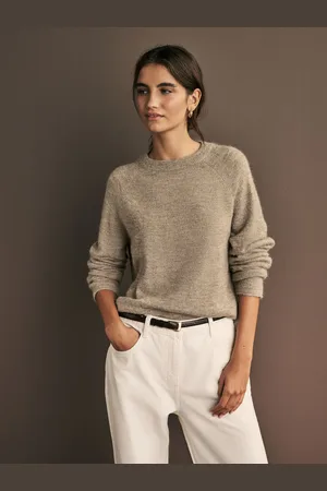 Next Mole Soft Touch Crew Neck Knitted Jumper with Alpaca