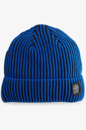 Next Cobalt Plated Knitted Beanie Hat (1-16yrs)