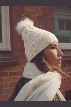 Next Cable Knit Pom Hat