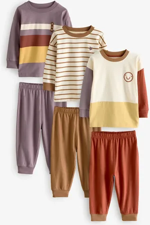 Next Red/Purple Stripes Snuggle Pyjamas 3 Pack (9mths-12yrs)