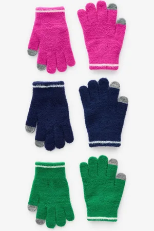 Next Pink/Green/ Magic Gloves 3 Pack (3-16yrs)