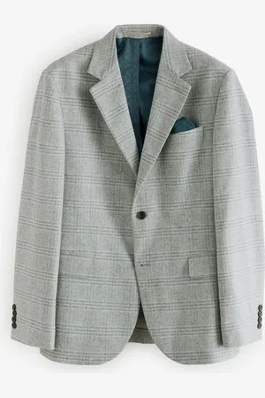 Next Slim Fit Brushed Check Suit Jacket