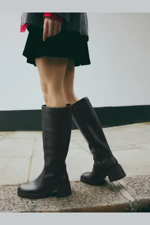 Next Forever Comfort Chunky Heeled Round Toe Knee High Boots