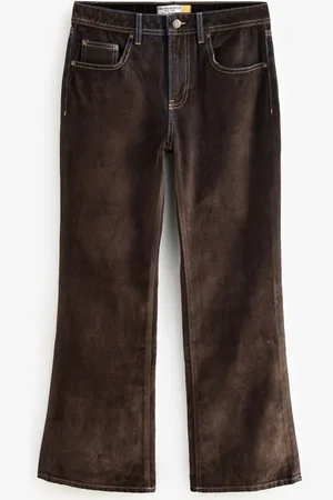 Next Velvet Flocked Relaxed Bootcut 100% Cotton Jeans