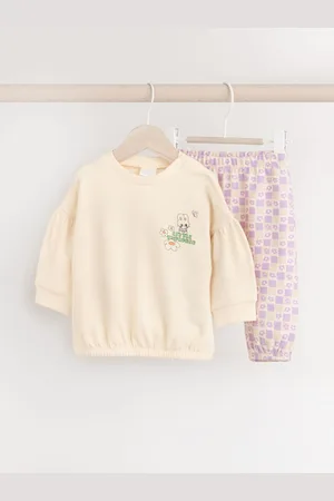 Next /Lilac Purple Character Graphic Baby Long Sleeve Top & Joggers Set