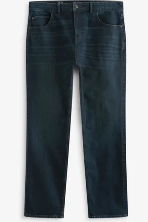 Next Dark Washed Single Straight Fit Classic Stretch Jeans