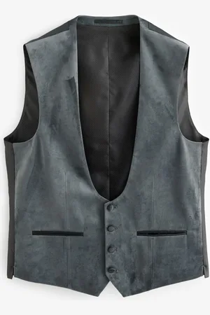 Next Charcoal Velvet Waistcoat