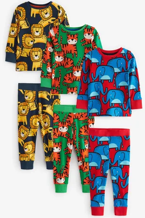 Next Multi Bright Animal Snuggle Pyjamas 3 Pack (9mths-8yrs)