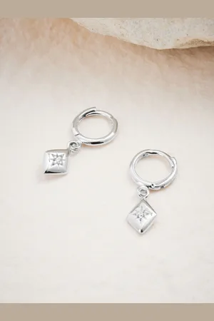 Next Sterling Star Charm Hoop Earrings