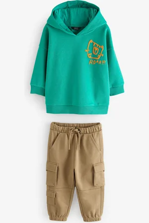 Next /Tan Utility Hoodie and Carpenter Joggers Set (3mths-7yrs)
