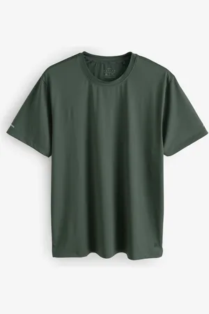 Next Khaki Active Gym Texture Training T-Shirt
