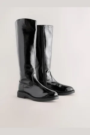 Next Patent Forever Comfort Leather Rider Knee High Boots