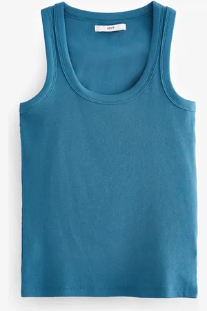 Next Premium Ribbed Scoop Tank Vest Sleeveless Top