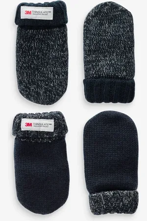 Next Blue Thinsulate Mittens 2 Pack (3mths-6yrs)