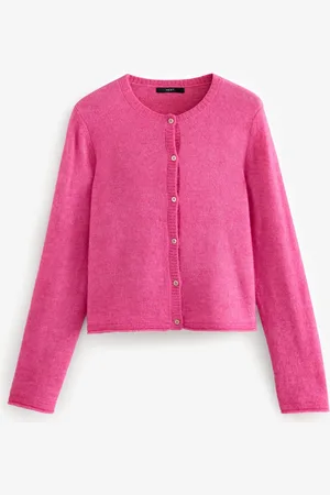 Next Bright Soft Touch Button Through Knitted Cardigan with Alpaca