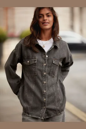 Next Washed Seam Front Denim Shirt