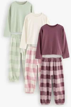 Next /Purple Woven Joggers Pyjamas 3 Pack (3-16yrs)