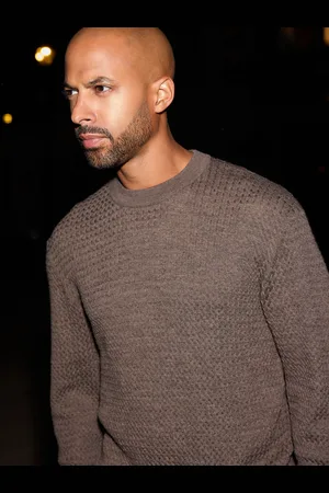 Next Signature 100% Merino Textured Crew Jumper