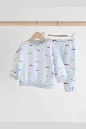 Next Cath Kidston Checkerboard Transport Baby Sweatshirt and Joggers Set
