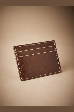 Next Signature Contrast Stitch Leather Card Holder