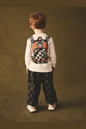 Next Checkerboard Backpack Long Sleeve Top and Joggers Set (3mths-7yrs)