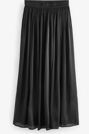 Next Metallic Satin Pleated Maxi Skirt
