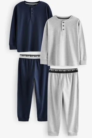 Next /Grey 2 Pack Long Sleeve Pyjamas (3-16yrs)