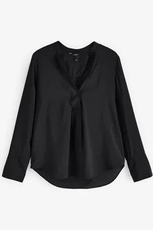 Next Long Sleeve Textured Overhead V-Neck Blouse