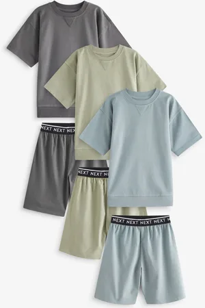Next Sage Short 100% Cotton Pyjamas 3 Pack (3-16yrs)