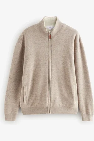 Next Regular Fit 100% Cotton Premium Zip-Through Jumper