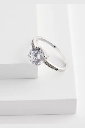 Next Sterling Cubic Zirconia Solitaire Ring