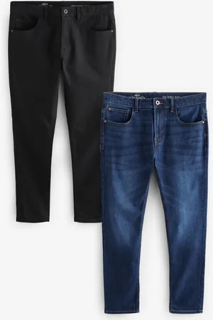 Next Blue Mid/ Solid 2 Pack Skinny Fit Classic Stretch Jeans