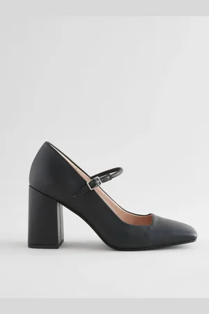Next Forever Comfort Leather Square Toe Block Heel Mary Jane Shoes
