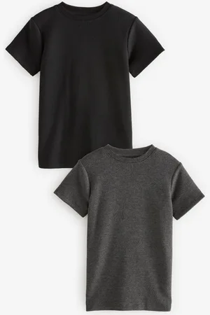 Next /Charcoal Grey Thermal Short Sleeve T-Shirts 2 Pack (2-16yrs)