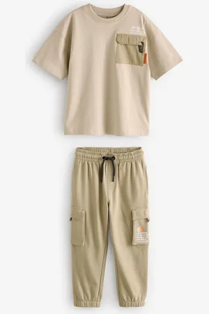Next Utility 100% Cotton Short Sleeve T-Shirt and Joggers Set (3-16yrs)