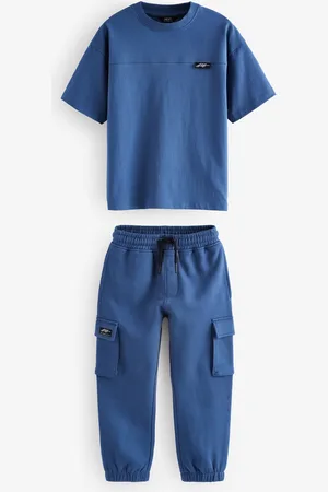 Next 100% Cotton Short Sleeve Utility T-Shirt and Joggers Set (3-16yrs)