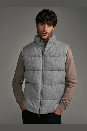 Next Signature Wool Blend Donegal Puffer Gilet