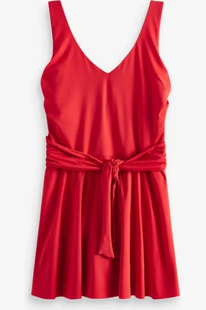 Next Red Shaping Tummy Control Skirted Swim Dress