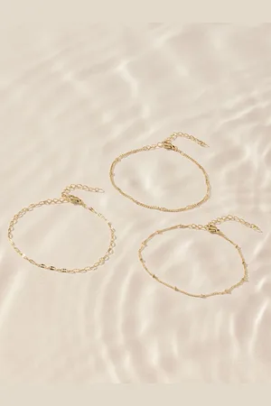 Next Tone Stainless Steel Delicate Bracelets 3 Pack
