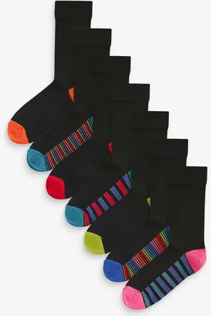 Next Stripe 7 Pack Mens Cotton Rich Socks