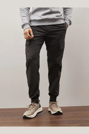Next Charcoal Regular Tapered Fit Stretch Utility Cargo Trousers
