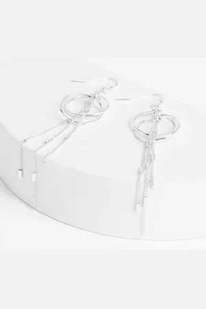 Next Tone Circle Chain Drop Earrings