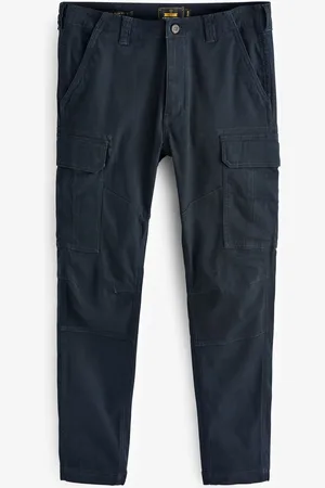 Next Blue Slim Fit Cotton Stretch Cargo Trousers