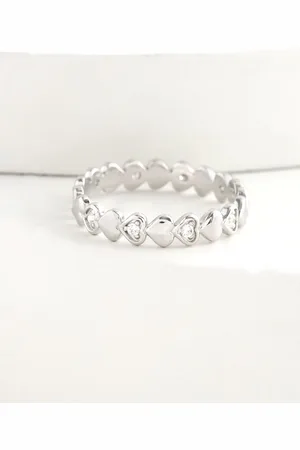 Next Sterling Heart Sparkle Ring